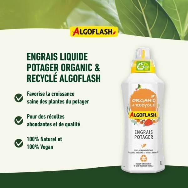 Algoflash Naturasol - Engrais Liquide Potager - Algoflash Naturasol Naturasol - Organic Et Recyclé - 1l - Image 3