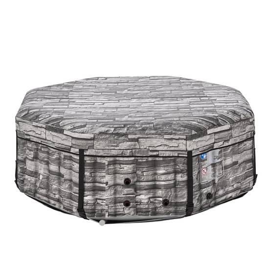 Casa.Pro - Spa gonflable Carosino pour 5 personnes aspect pierre gris pro.tec - Image 6