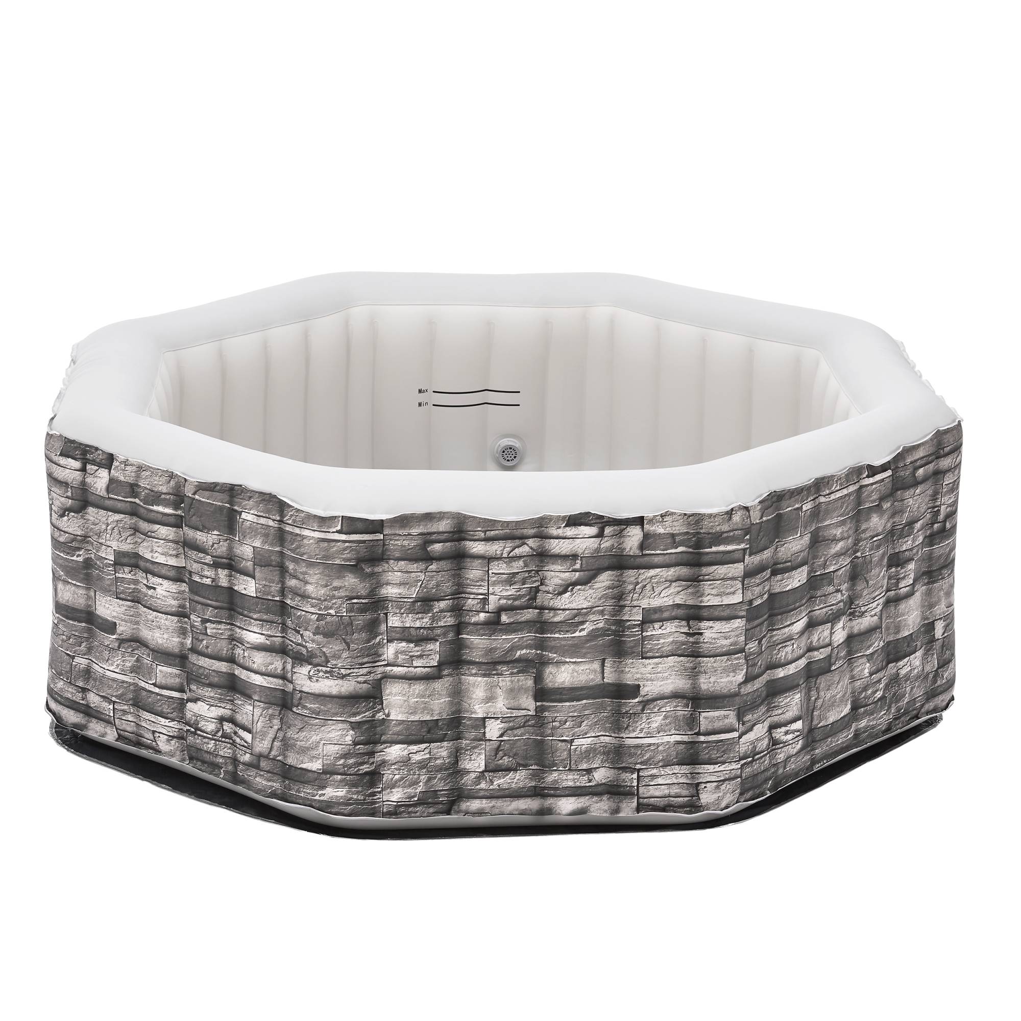 Casa.Pro - Spa gonflable Carosino pour 5 personnes aspect pierre gris pro.tec - Image 5
