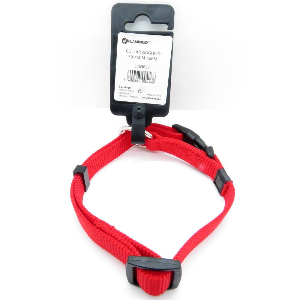 Flamingo - Collier Ziggi rouge 30 -45 cm. 15 MM . taille S. pour chien. - Image 4
