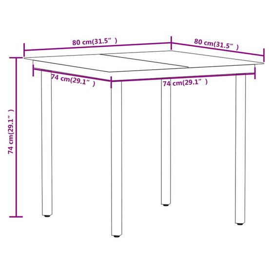 Ensemble Repas 4P Rotin Creux PVC et Acier Carré Noir – ComfortXL Outdoor Living - Image 8