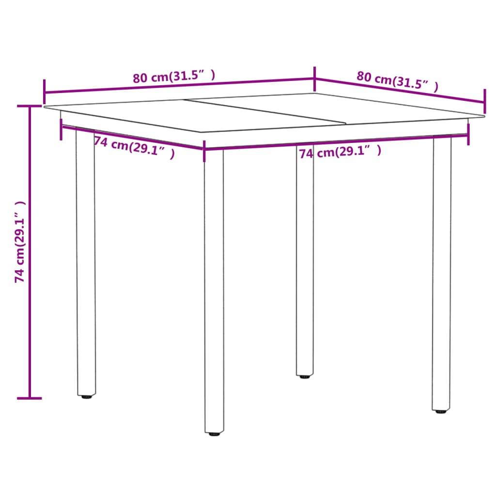 Ensemble Repas 4P Rotin Creux PVC et Acier Carré Noir – ComfortXL Outdoor Living - Image 8