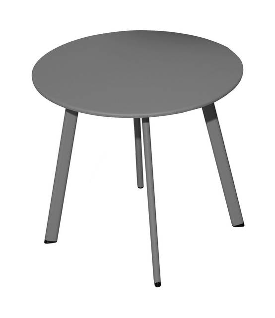 Proloisirs - Table basse de jardin Massaï ø 45 cm en acier époxy - graphite PROLOISIRS - Image 1
