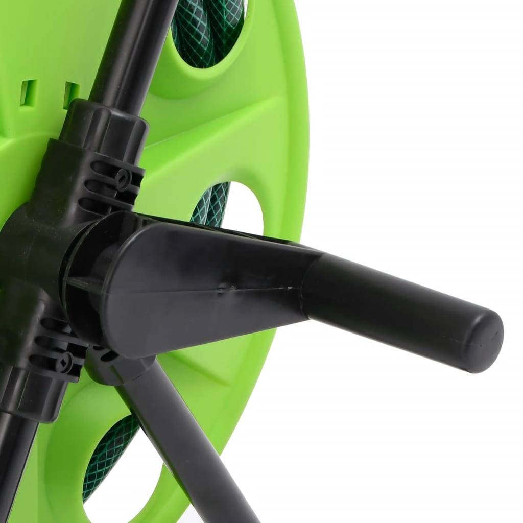 Chariot enrouleur acier et PVC vert 46 x 50 x 66 cm - PANGIVO - Image 5