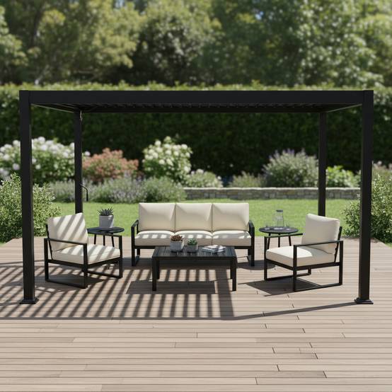 Pergola bioclimatique 3 x 4m Zeus anthracite - Gecko Jardin - Image 3