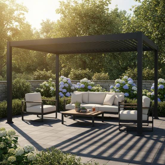 Pergola bioclimatique 3 x 4m Zeus anthracite - Gecko Jardin - Image 8