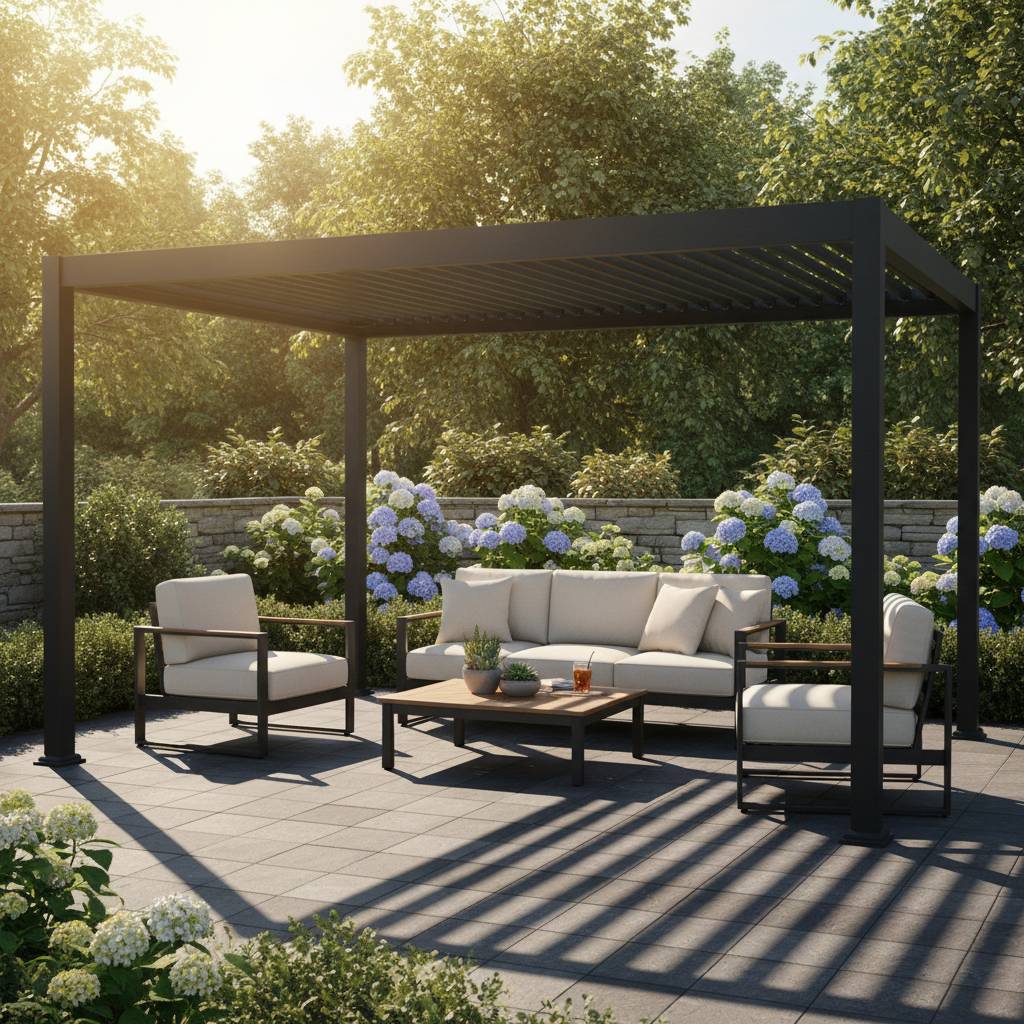 Pergola bioclimatique 3 x 4m Zeus anthracite - Gecko Jardin - Image 8