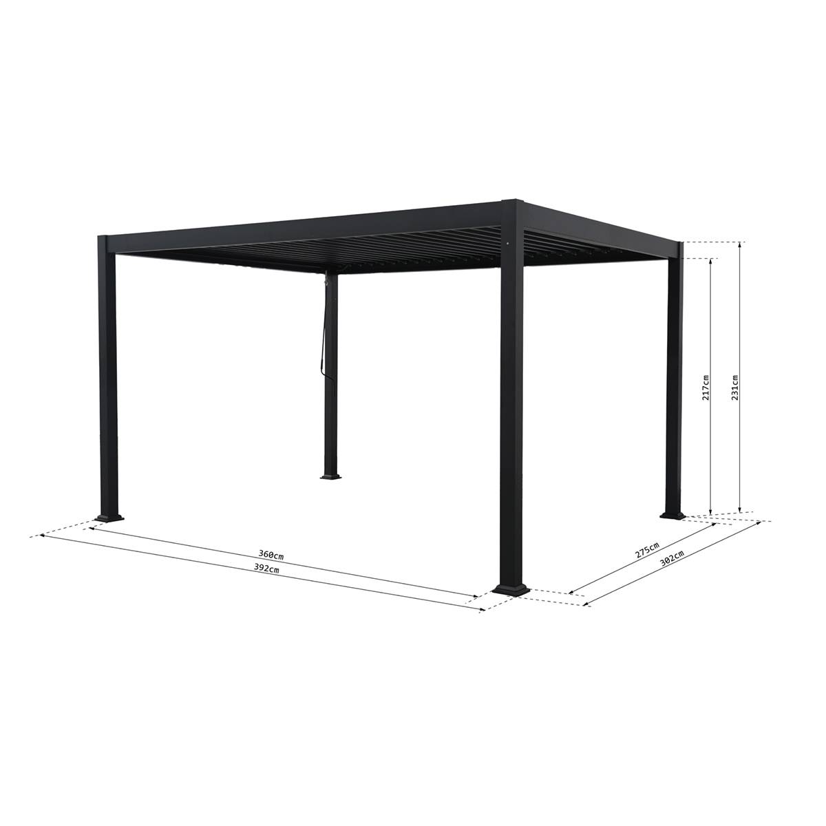 Pergola bioclimatique 3 x 4m Zeus anthracite - Gecko Jardin - Image 7