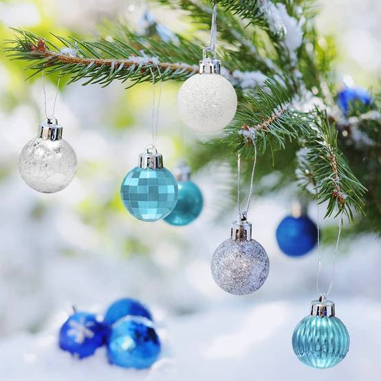 Ensemble de boules de Noël, décoration de boules de sapin de Noël, décoration de sapin de Noël, décoration de sapin de Noël avec cintre, 30 pièces - Image 4