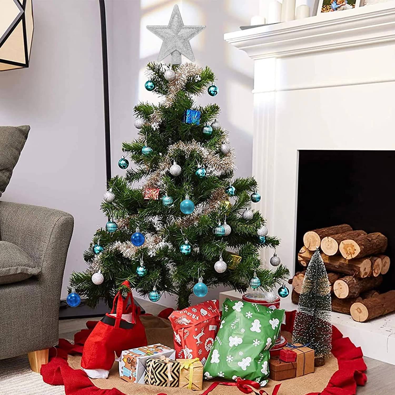 Ensemble de boules de Noël, décoration de boules de sapin de Noël, décoration de sapin de Noël, décoration de sapin de Noël avec cintre, 30 pièces - Image 2