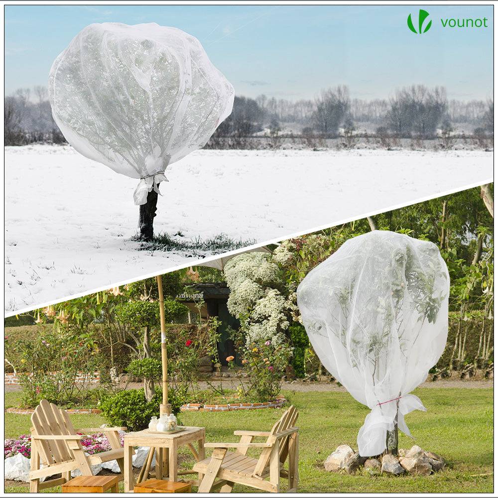 Voile d’hivernage en Polypropylème 50g/m² 1.5x10m avec piquets blanc - Image 2