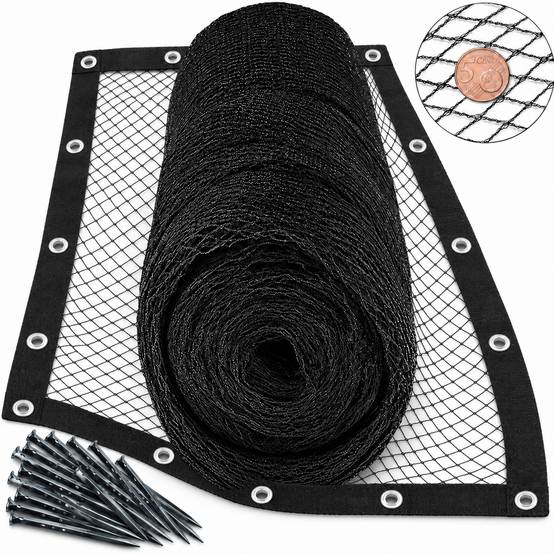 COVER NET filet de bassin 4x3 m - Maille 10mm - Noir/Vert - Anti-Hérons - Image 1
