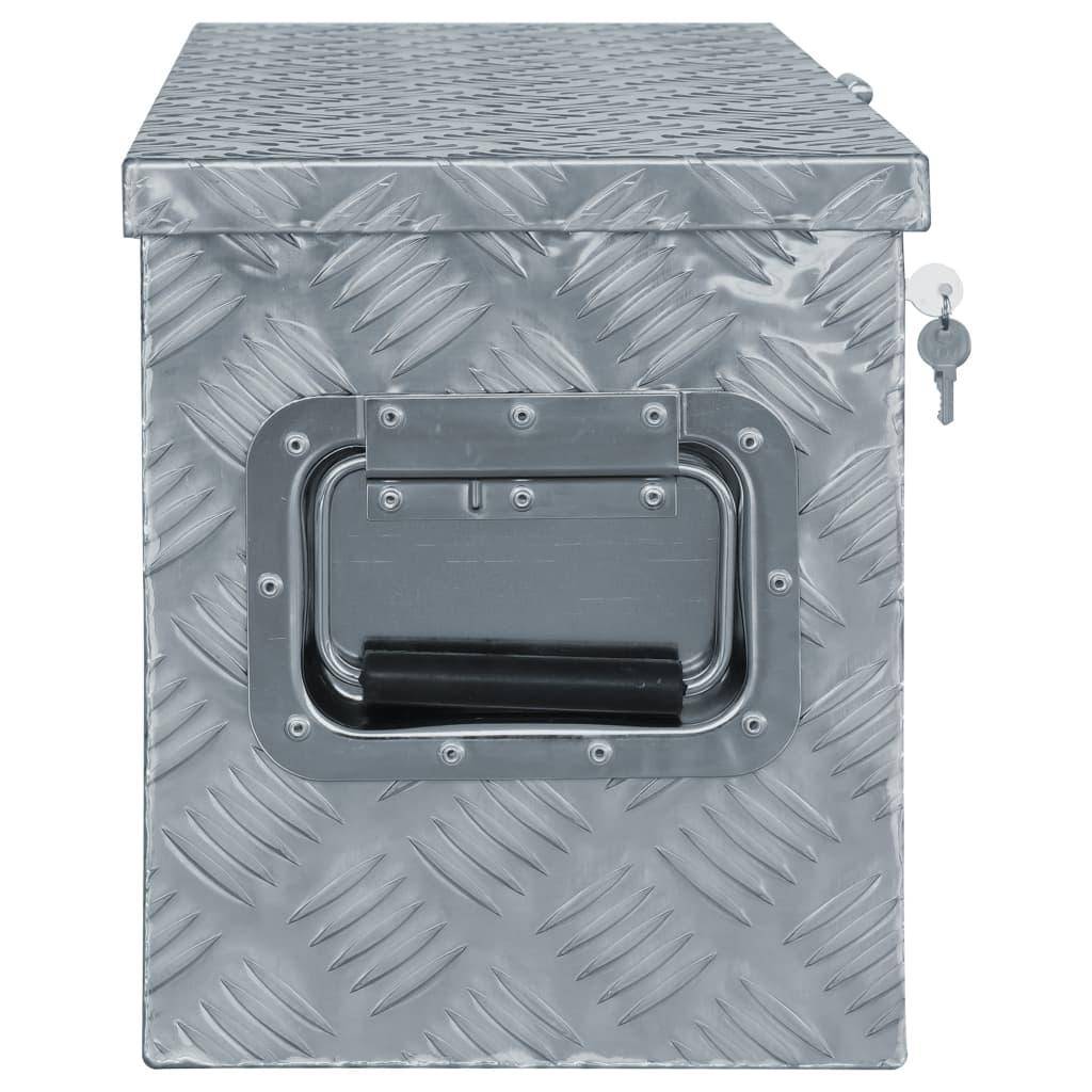 Helloshop26 - Boîte en aluminium 76,5 x 26,5 x 33 cm argenté - Image 2