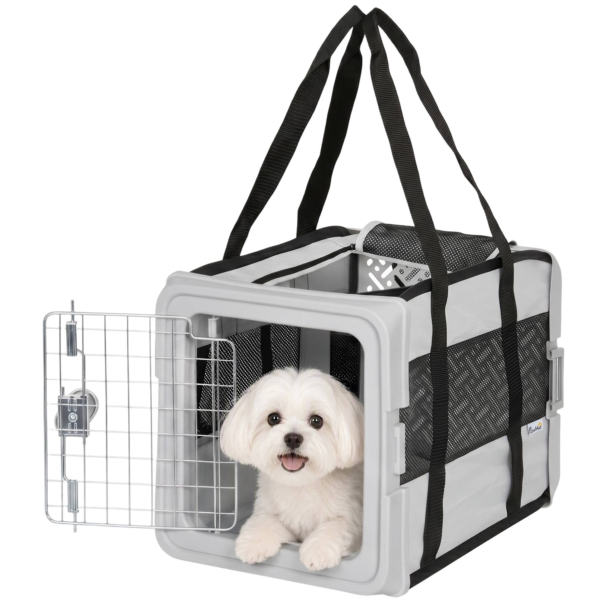 Sans Marque - Sac Transport Chat Chien Pliable Tissu 300D 10 kg 49,5x34x35,5 cm Gris