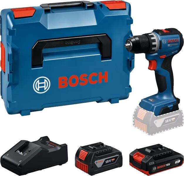 Bosch Professional - Perceuse-visseuse 18V GSR 18V-52 - BOSCH - avec 2 batteries 4Ah et 2Ah - chargeur - L-BOXX 136 - 06019S0024 - Image 1