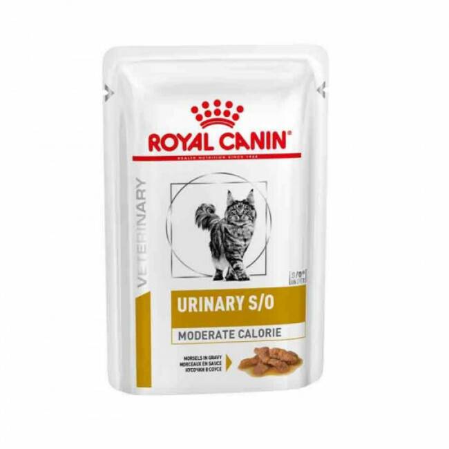 Royal Canin - Royal Canin Veterinary Diet Urinary S/O moderate calorie pour chats - Morceaux 12 Sachets 85 g