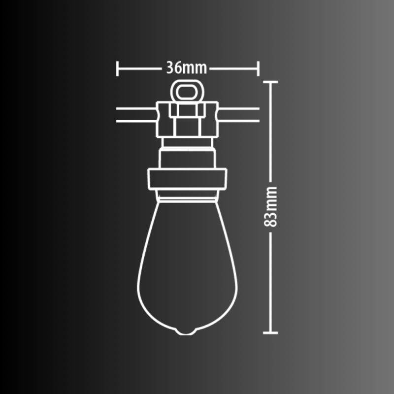 Xanlite - Guirlande Guinguette LED Noire, x10 Ampoules Vintage E27 Incluses, 5m Extensible, Conso 43W - GRL5230VBP45F - Image 7