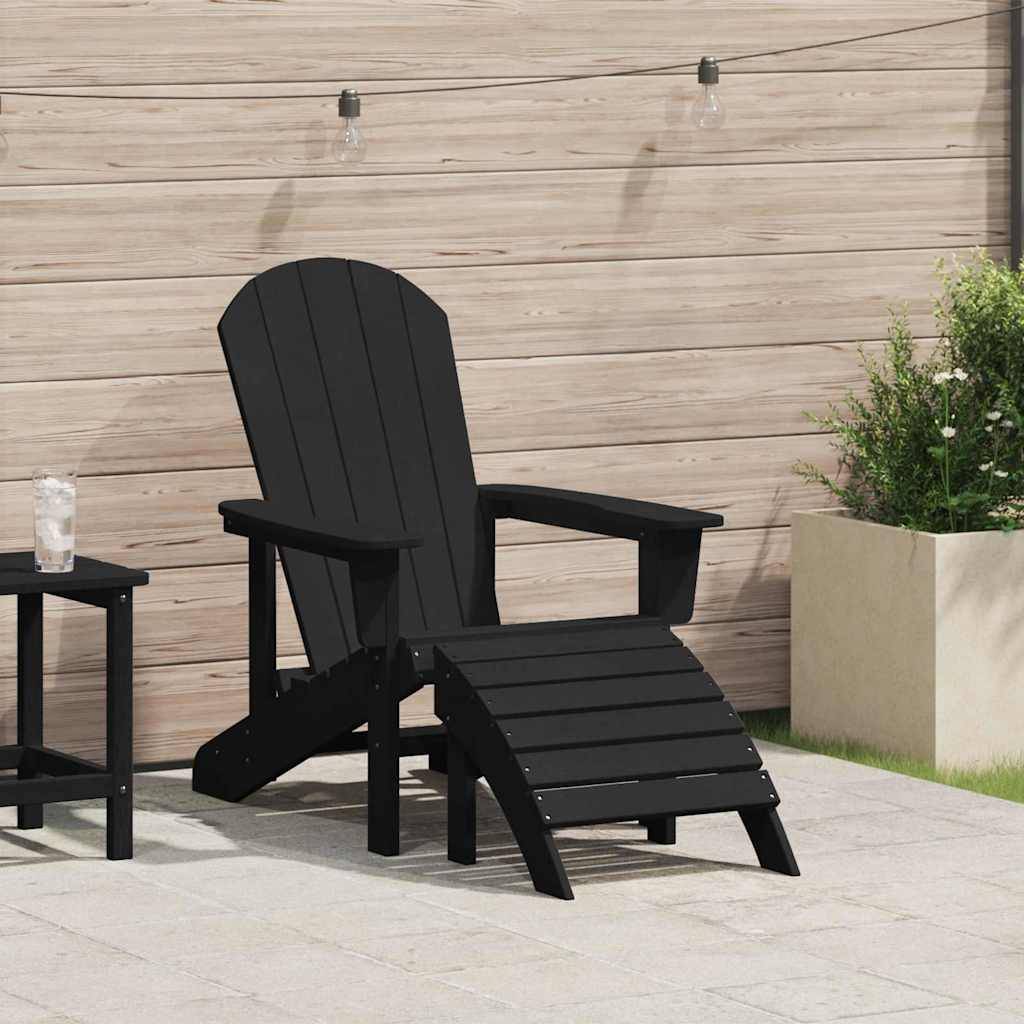 Chaise Adirondack Noir 82 x 74 x 92 cm HDPE, Poids :21.48kg - PANGIVO - Image 1