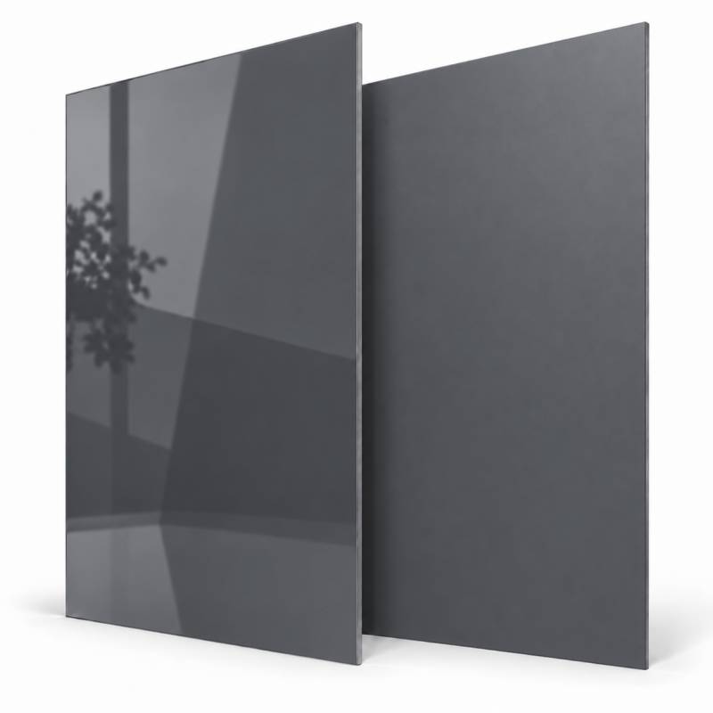 Crédence réversible alu gris anthracite Brillant/mat - 3 mm - 3 formats - Coloris - Gris anthracite, Epaisseur - 3 mm, L - 50 cm, l - 100 cm