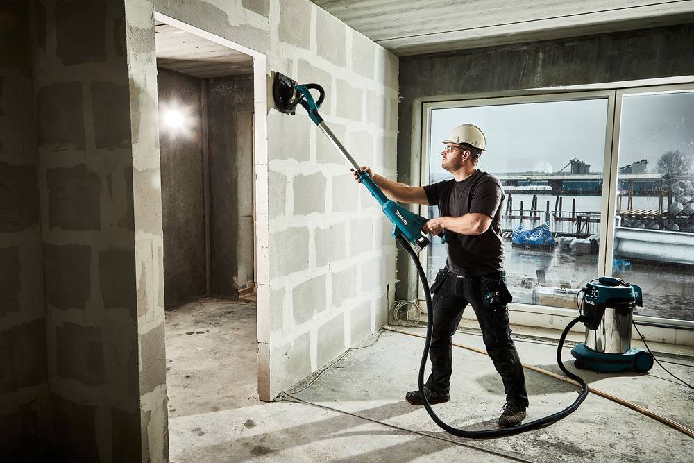 Makita - Ponceuse pour cloison sèche 18V LXT Ø 225 mm - MAKITA - avec 2 batteries 18V 5.0Ah - chargeur - Sac - DSL800RTEU - Image 9