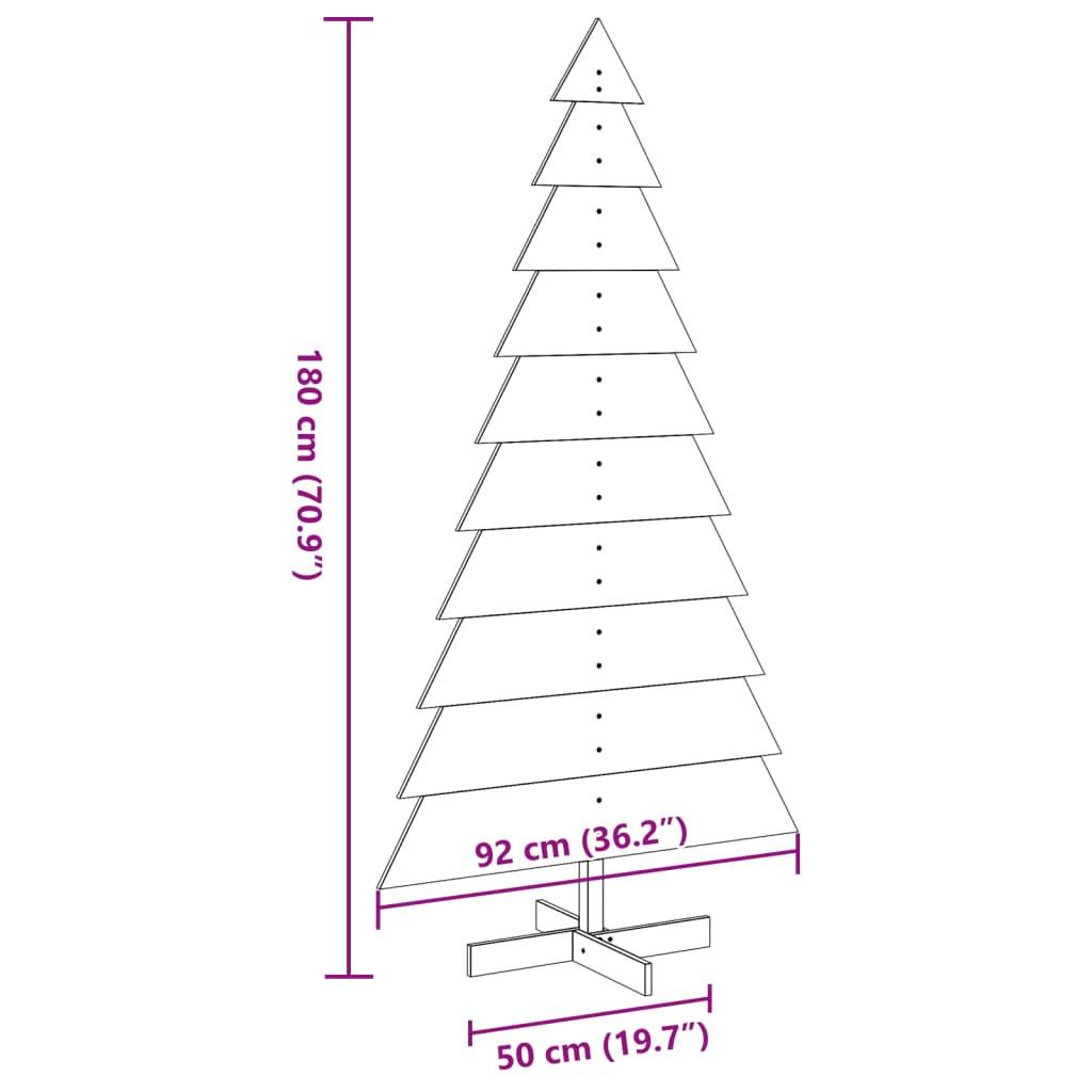Maison Chic - Sapin de Noël | Arbre de Noël en bois pour décoration 180 cm bois massif de pin Maison Chic - Image 8