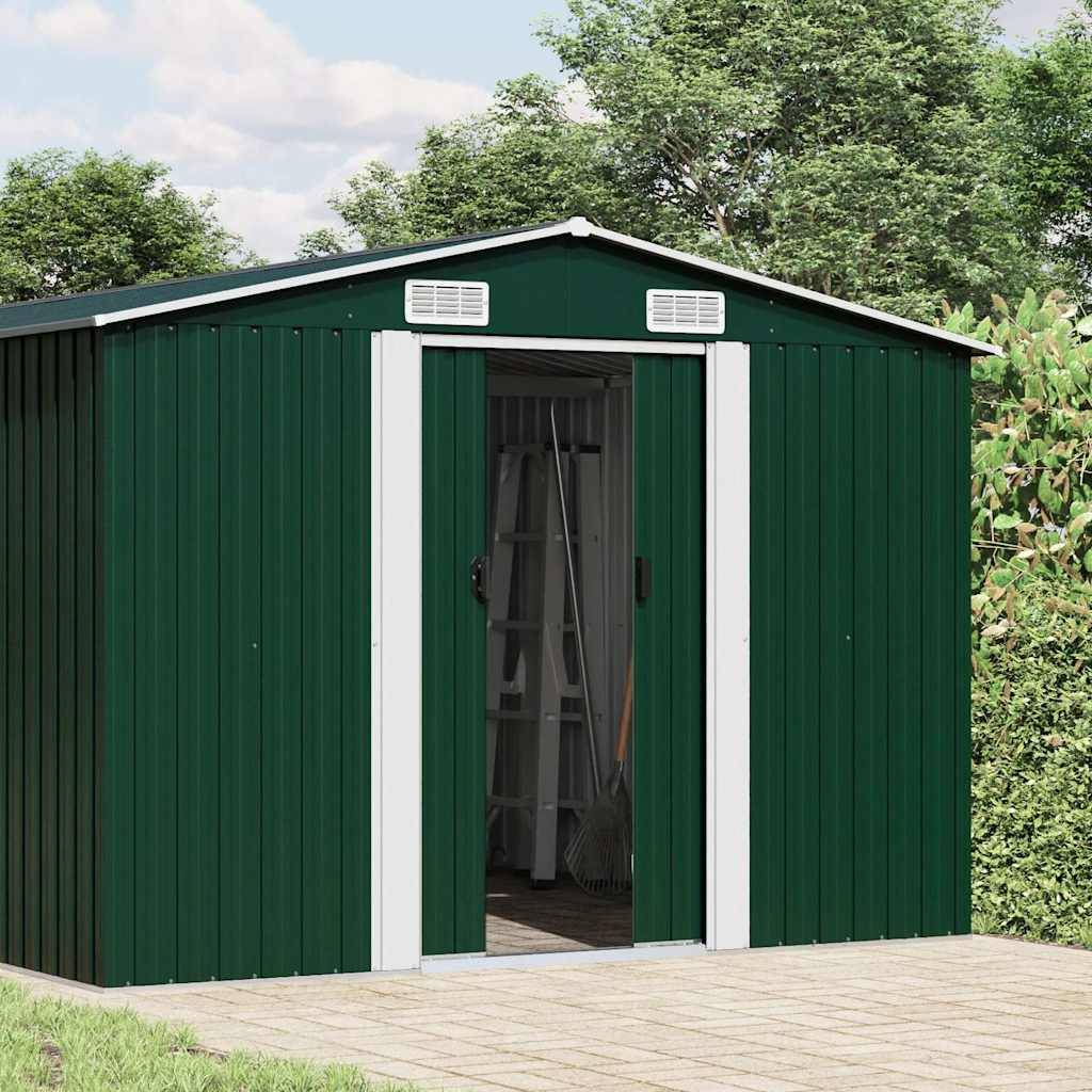 Abri de jardin métal vert 257 x 77.9 x 181 cm - PANGIVO - Image 2