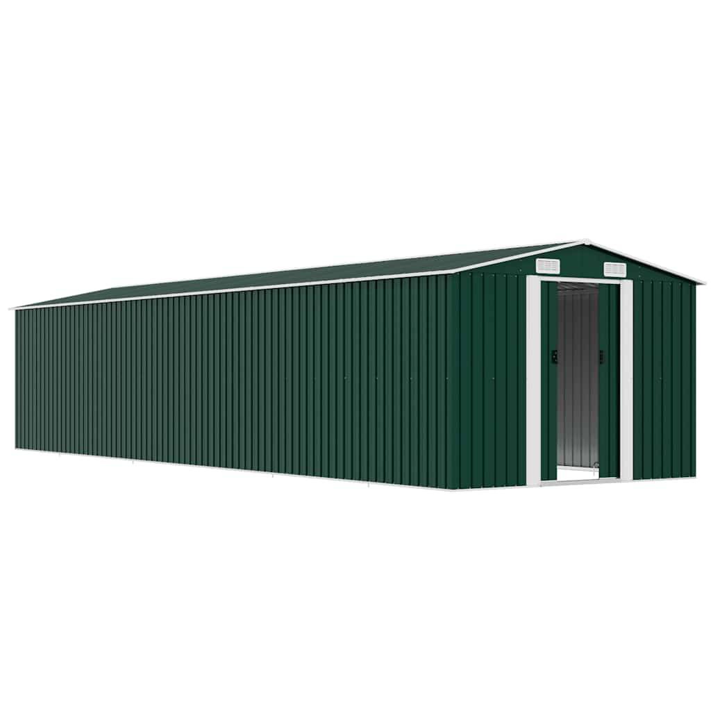 Abri de jardin métal vert 257 x 77.9 x 181 cm - PANGIVO - Image 4