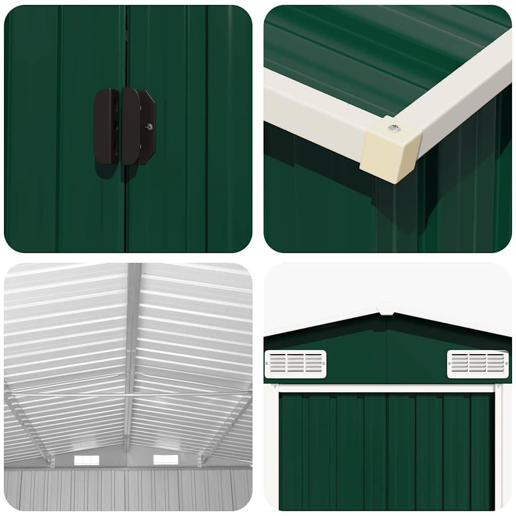 Abri de jardin métal vert 257 x 77.9 x 181 cm - PANGIVO - Image 8