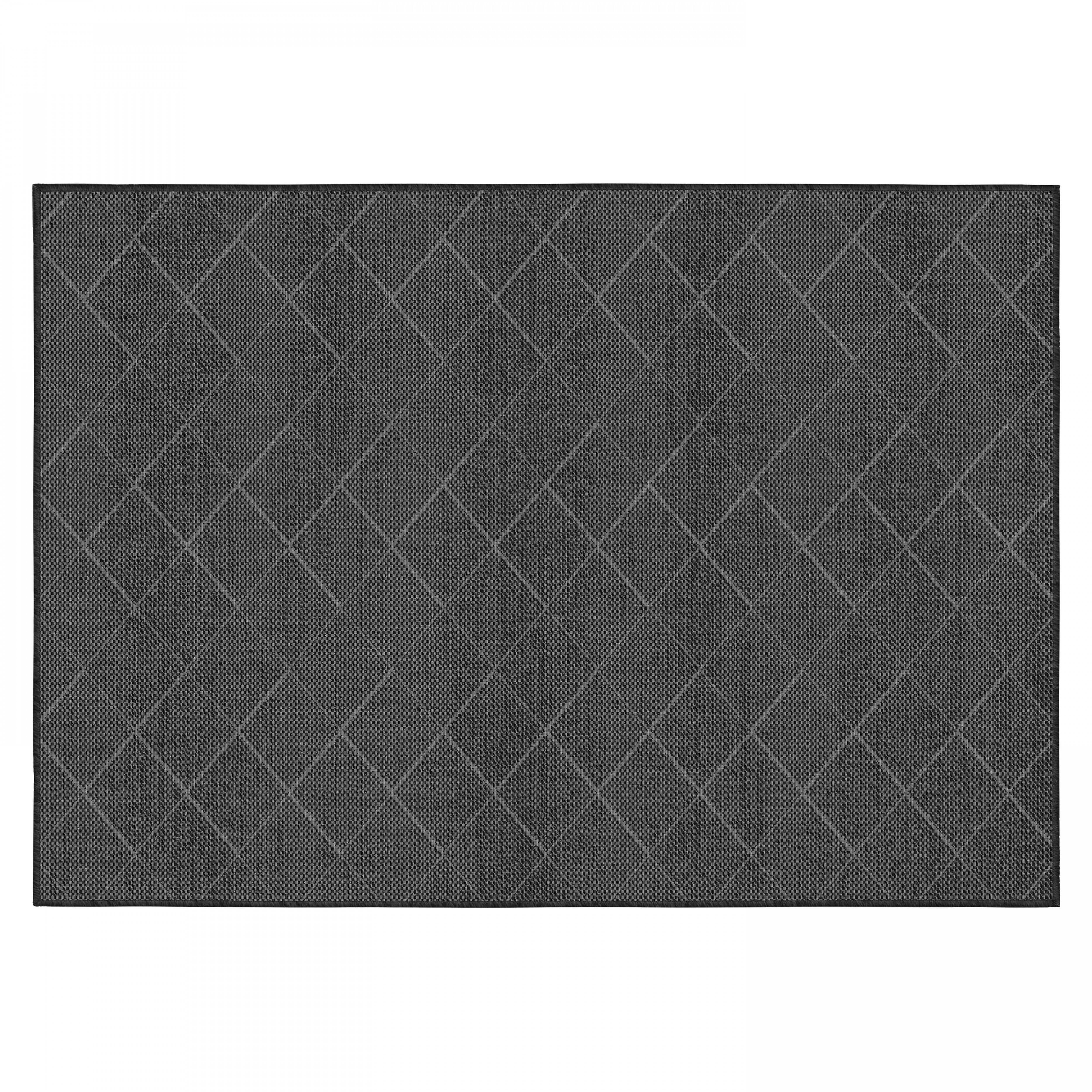 Oviala - Tapis d'extérieur en polypropylène 160 x 230 cm noir Dioma - Oviala - Image 1
