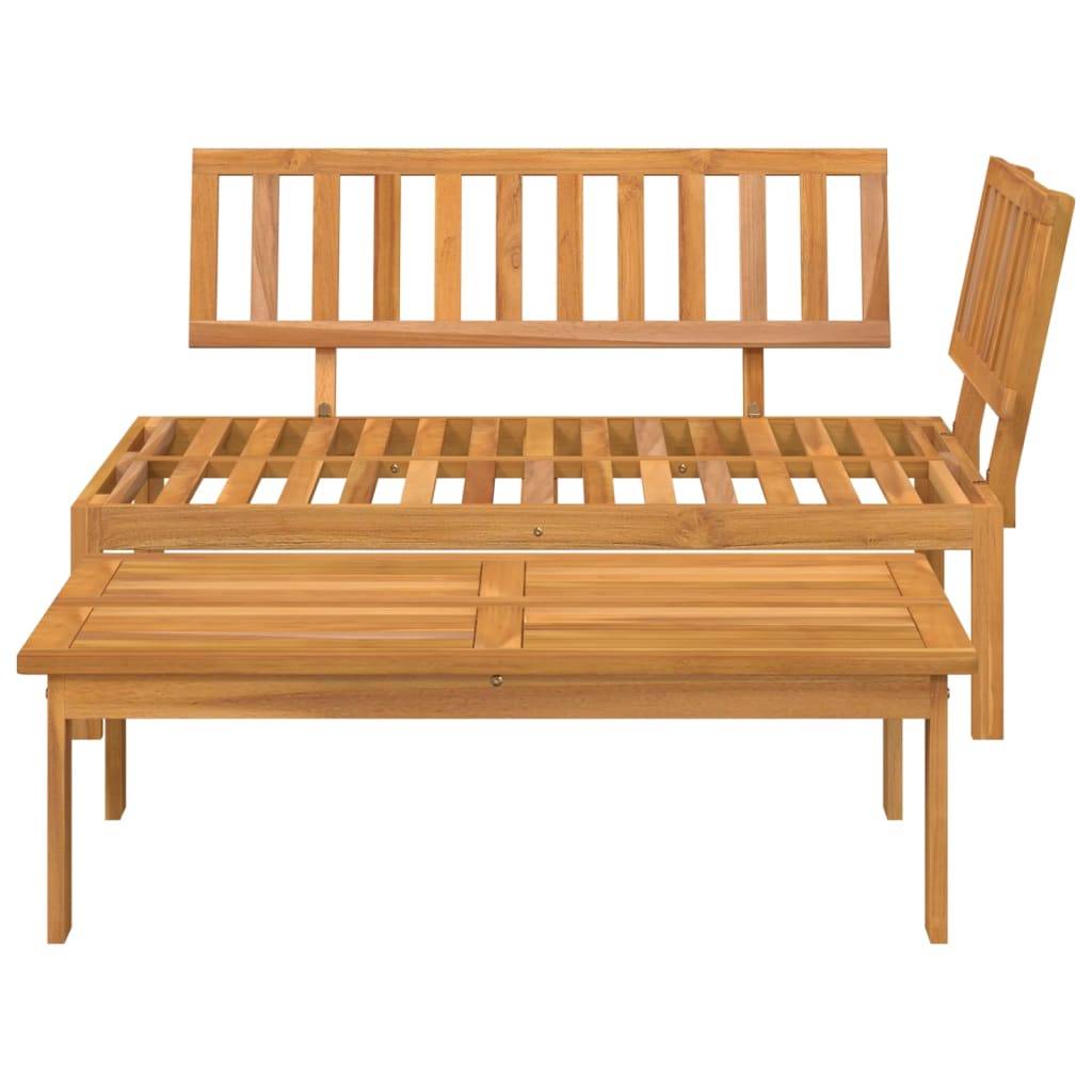 Salon de jardin palette 2 pcs | Mobilier d'extérieur bois massif d'acacia Maison Chic - Image 3