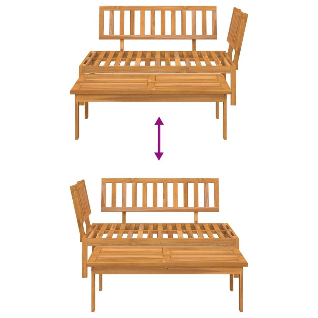 Salon de jardin palette 2 pcs | Mobilier d'extérieur bois massif d'acacia Maison Chic - Image 6