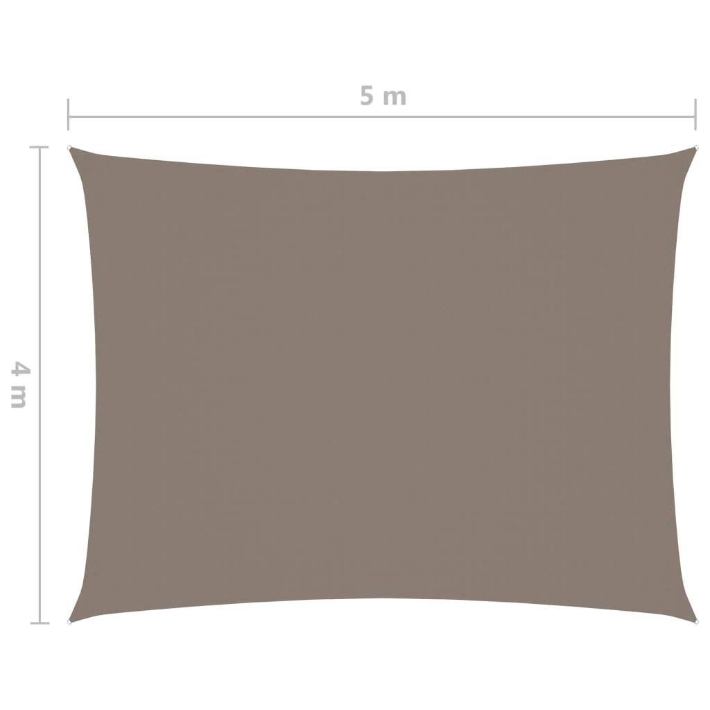 Helloshop26 - Voile toile d'ombrage parasol tissu oxford rectangulaire 4 x 5 m taupe - Image 6