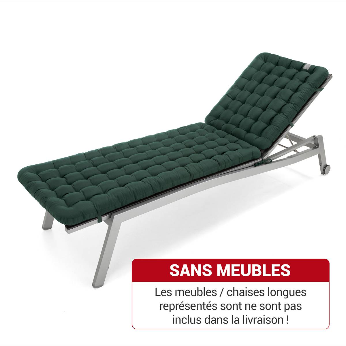Coussin de Transat | 200x60 cm | Vert mousse - HAVE A SEAT Living - Image 4