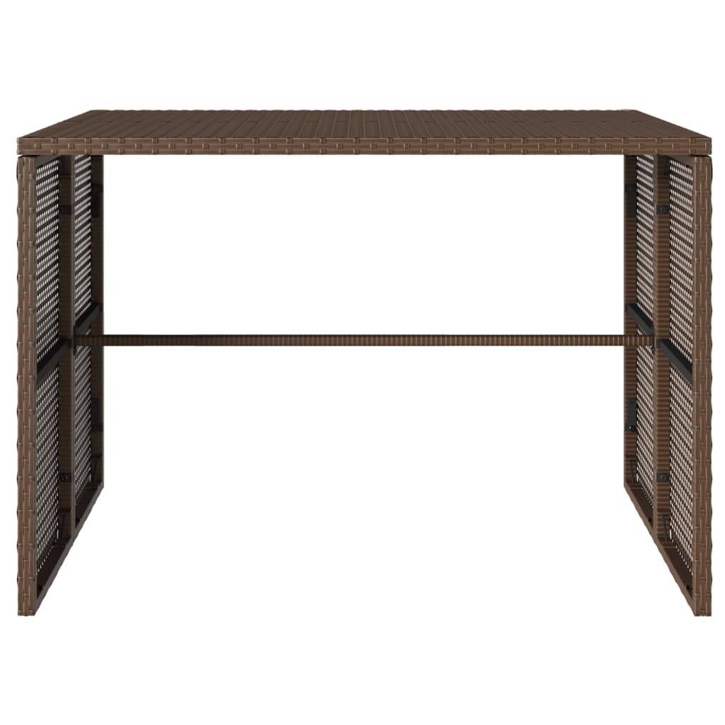 Maison Chic - Ensemble de 3 pcs table de jardin avec chaises - mobilier de jardin et coussins marron poly rotin - Image 9