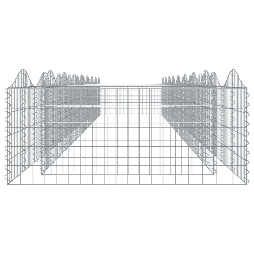 Vidaxl - Lit surélevé à gabions arqué 800x100x50 cm Fer galvanisé vidaXL 153553 - Image 5