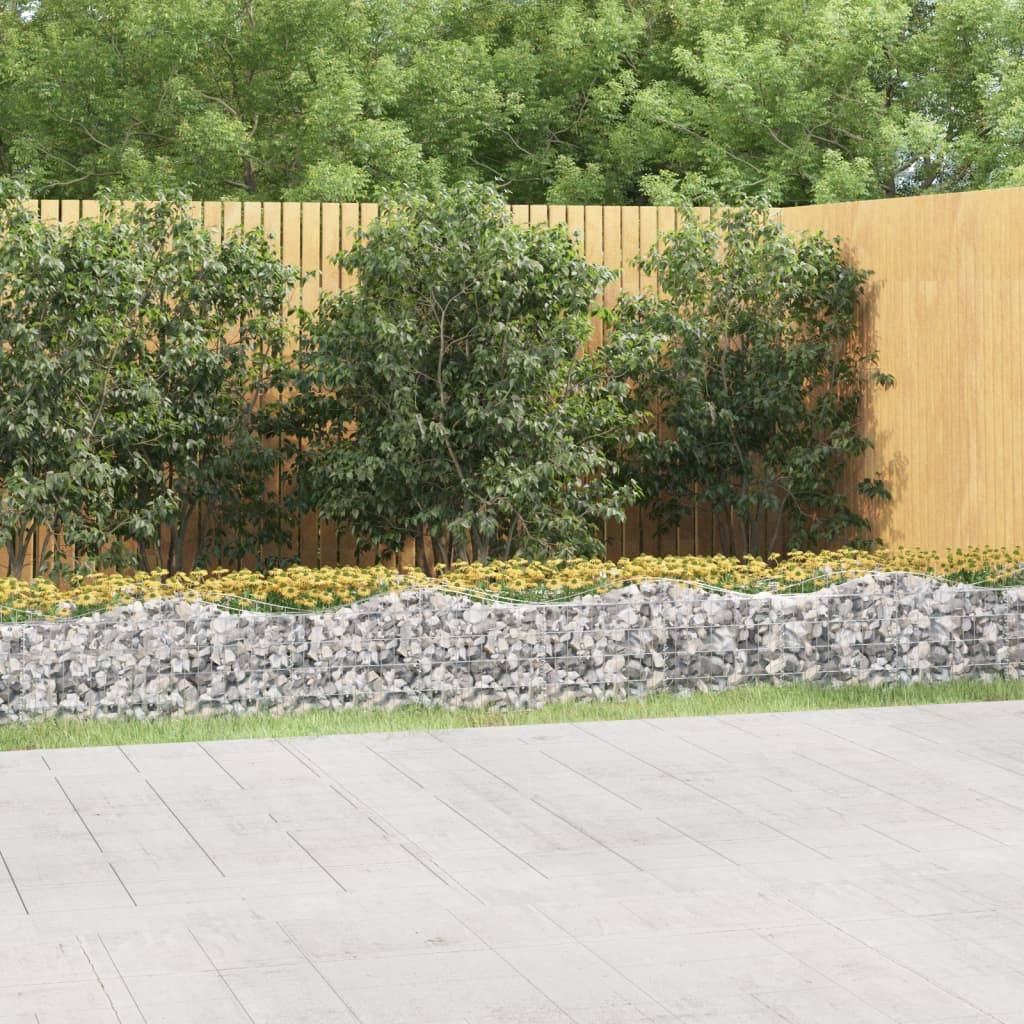 Vidaxl - Lit surélevé à gabions arqué 800x100x50 cm Fer galvanisé vidaXL 153553 - Image 1