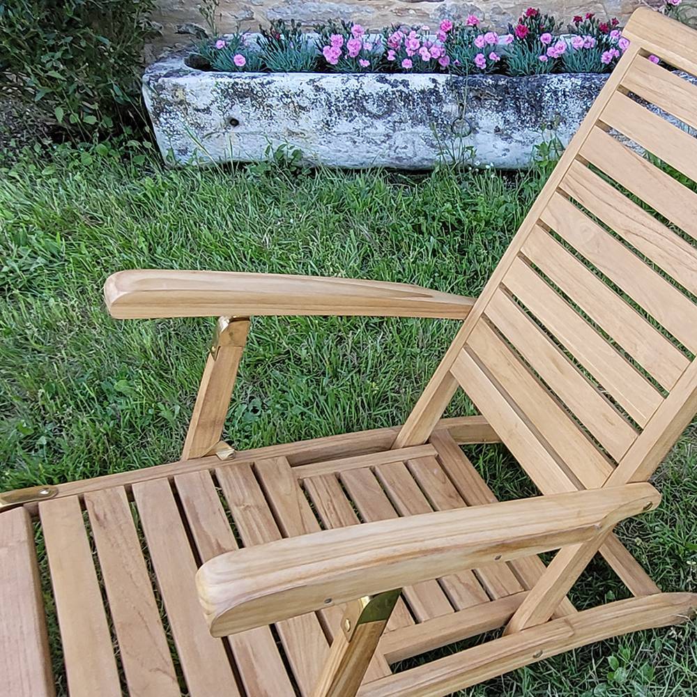 Teck'Attitude - Chaise longue en teck massif New Orleans - TECK'Attitude - Image 4