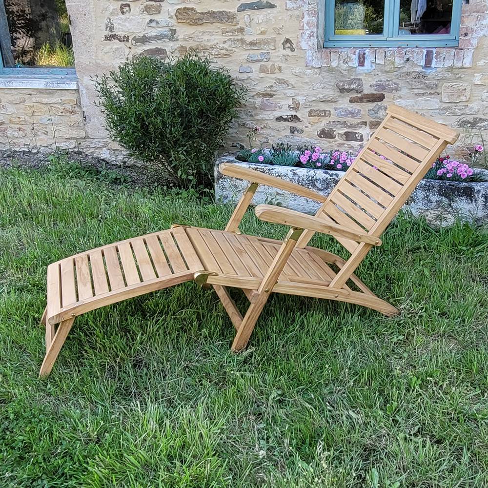 Teck'Attitude - Chaise longue en teck massif New Orleans - TECK'Attitude - Image 2