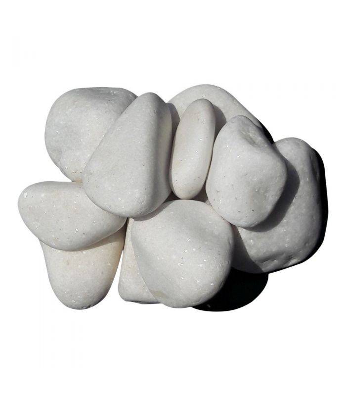 Galet marbre blanc pur Big Bag 500 Kg calibre 40-60 mm Racine F-PAI047-24-40/BB500