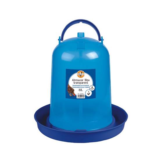 Chick'a - Abreuvoir bleu transparent 8L - Image 1