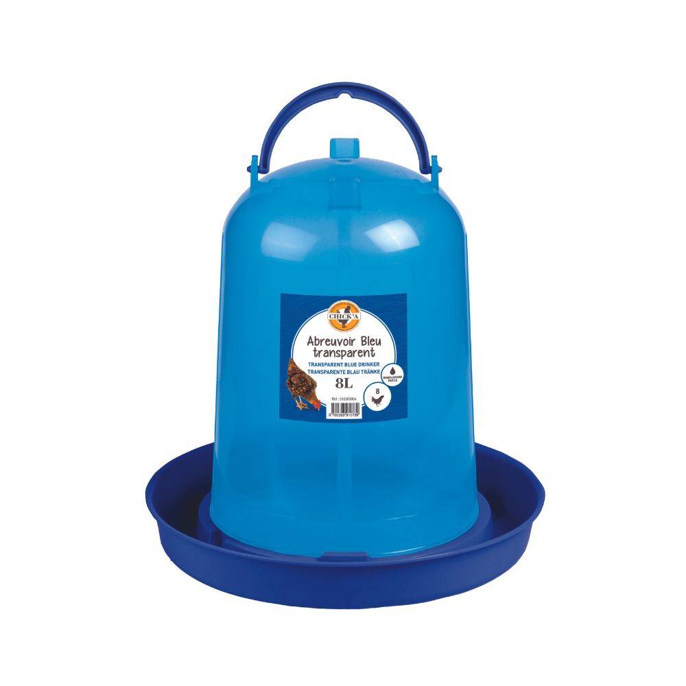 Chick'a - Abreuvoir bleu transparent 8L - Image 1