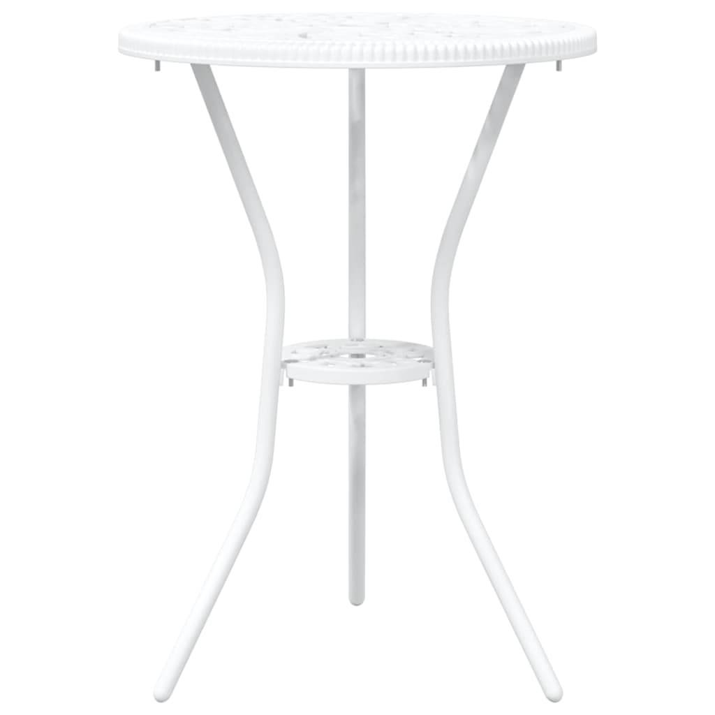 Vidaxl - Ensemble bistro de jardin 3 pcs-Salons de jardin Blanc Aluminium 548298 - Image 5