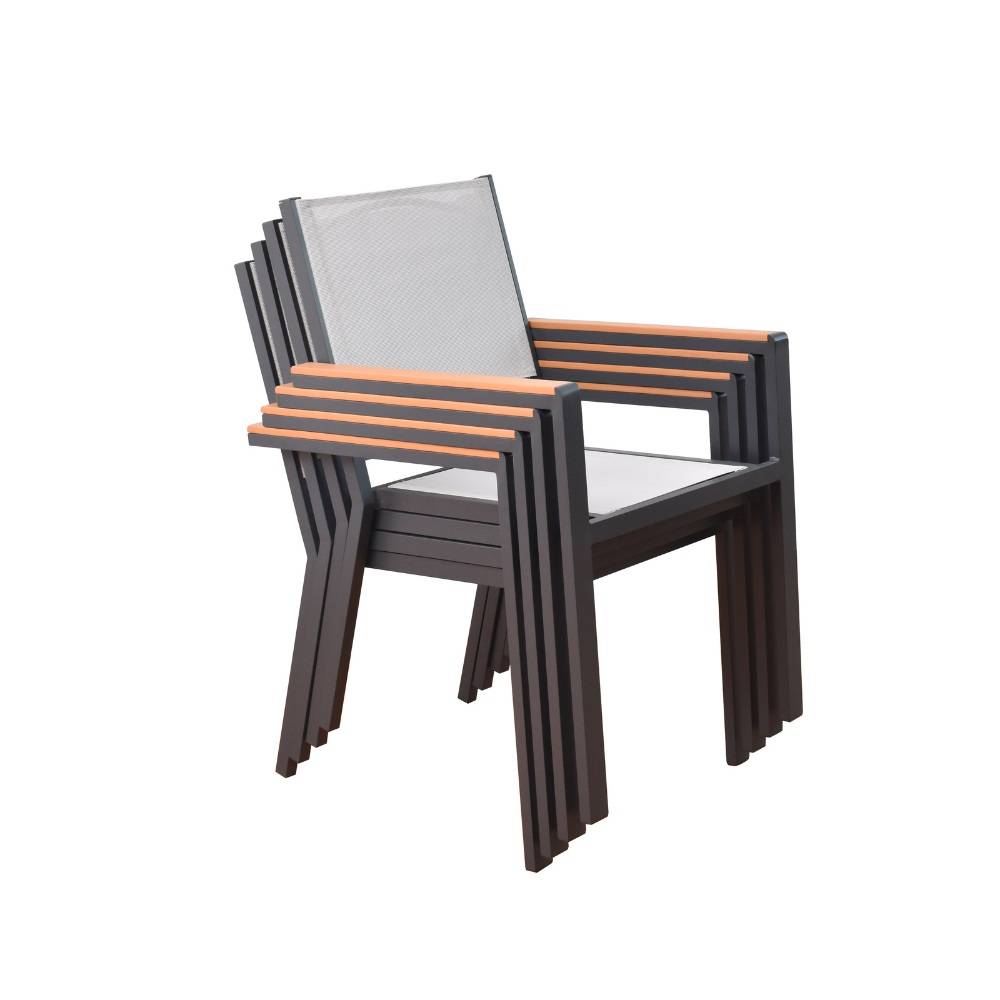 Home Deluxe - Chaise de jardin empilable HOME DELUXE SEDIA - lot de 8 - Image 7