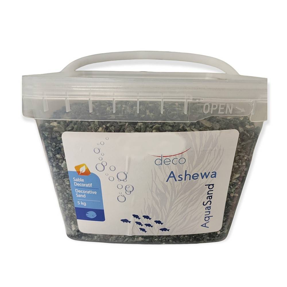 animallparadise - Gravier décoratif 2-3 mm vert Ashewa aquaSand 5 kg pour aquarium - Image 1