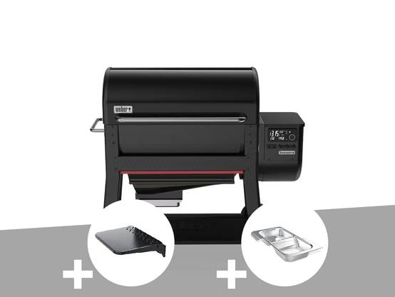 Weber - Barbecue à pellets Searwood XL 600 + Plan de travail + Kit de fumage - Weber - Image 1