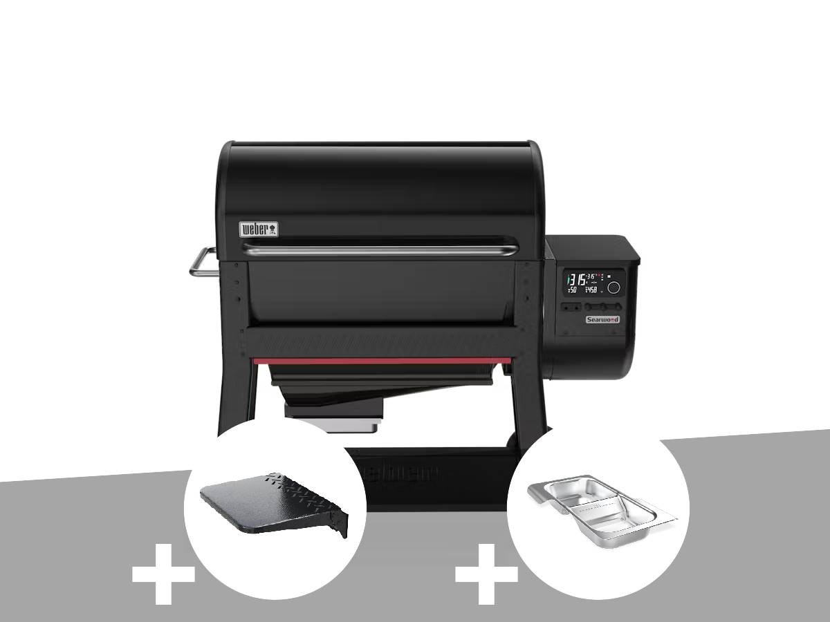 Weber - Barbecue à pellets Searwood XL 600 + Plan de travail + Kit de fumage - Weber - Image 1