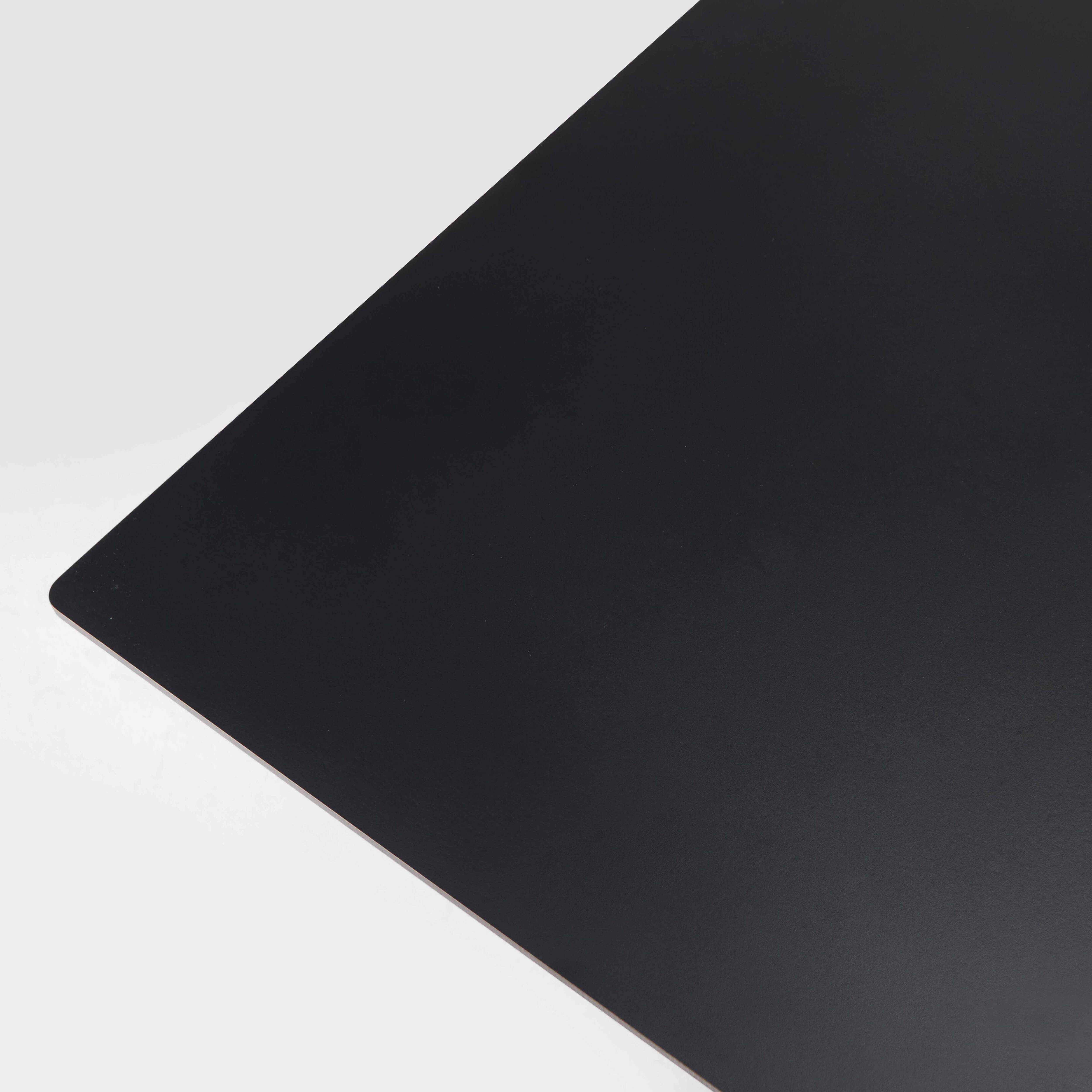 Oviala - Ensemble table haute stratifié noir et 2 chaises hautes taupe - Oviala - Image 6
