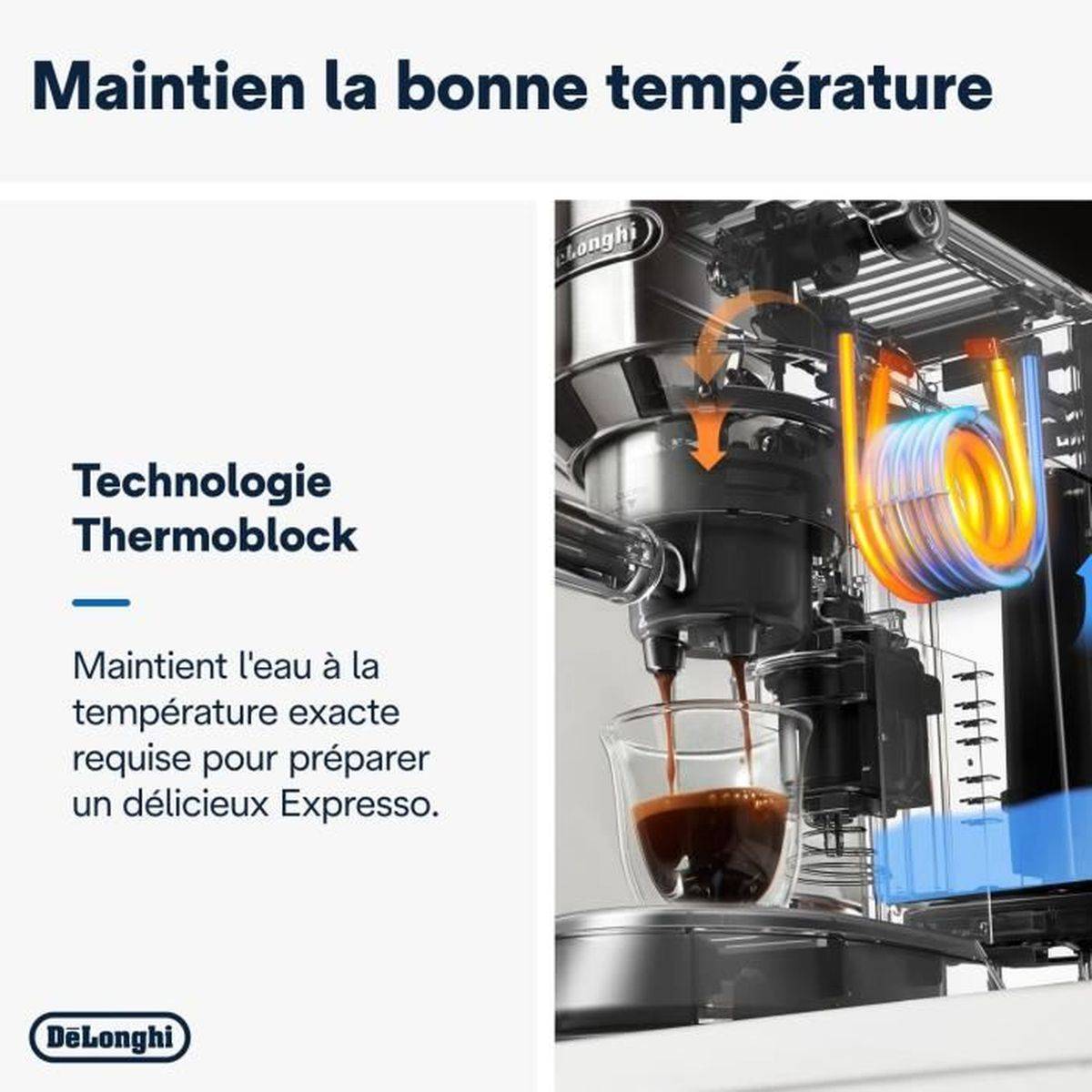 Machine expresso classique Dedica Style EC 685.W, 15 bar, 1,1 L, système cappuccino - De’Longhi - Image 4