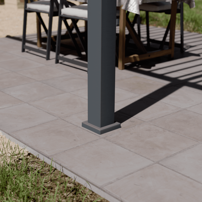 Ombrea - Pergola bioclimatique Ombréa autoportante 3x6M - Anthracite/blanc - ELMO Ombréa - Image 6