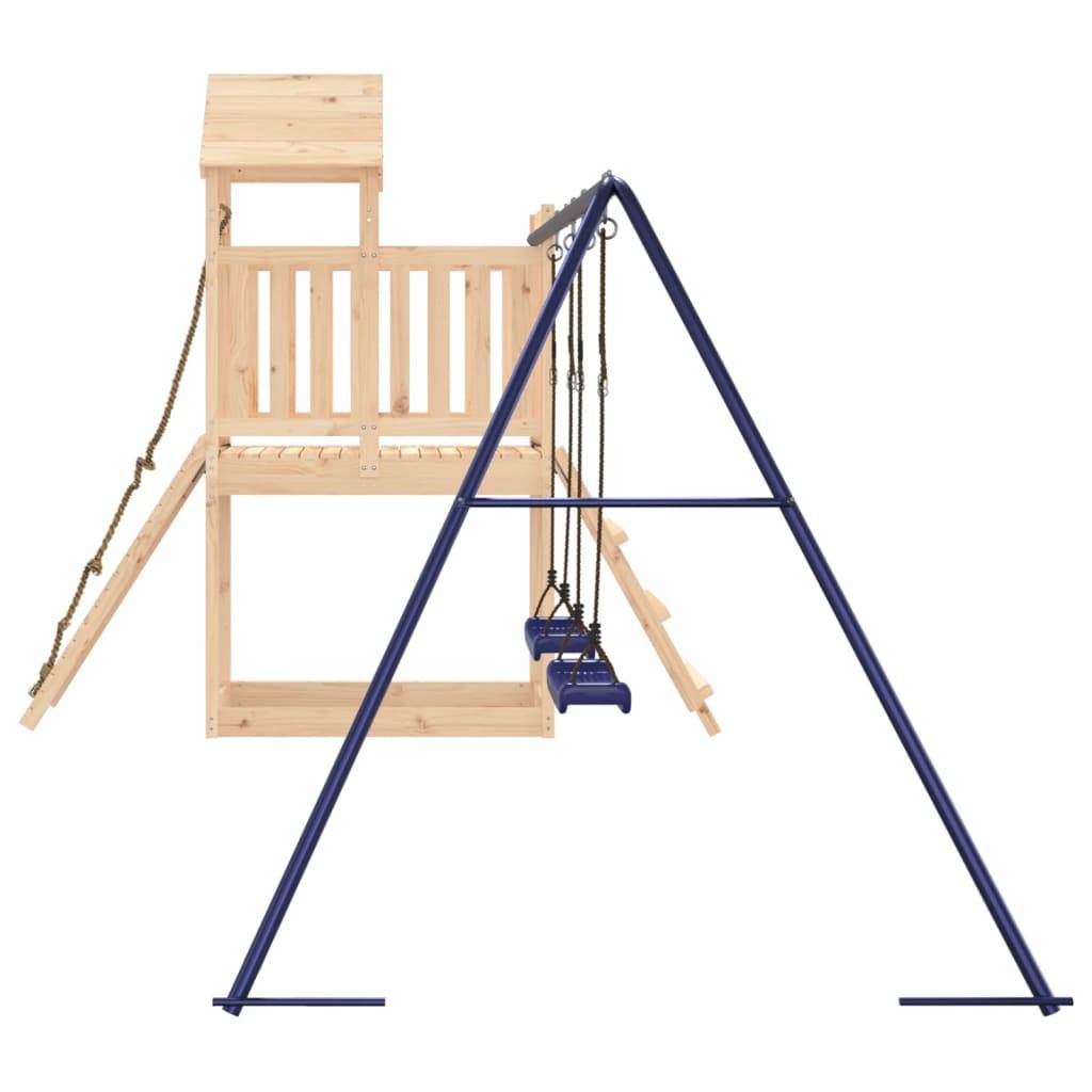 Helloshop26 - Aire de jeux d'extérieur balançoires toboggan portiques robuste jeux jardin 313 x 248 x 214 cm bois de pin massif - Image 5